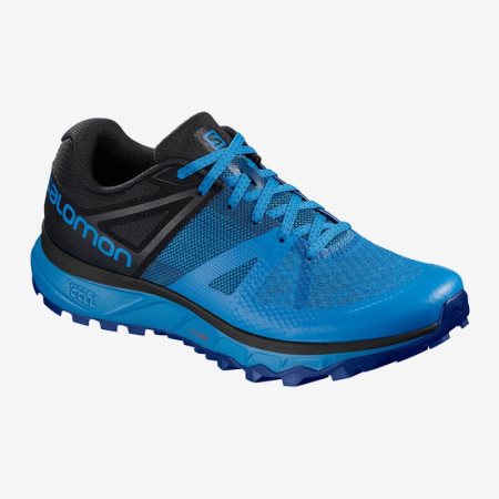 Salomon TRAILSTER Mens Running Shoes Blue UK TWAX